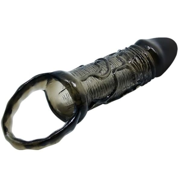 BAILE - PENIS EXTENDER COVER WITH STRAP FOR TESTICLES BLACK 13.5 CM 3